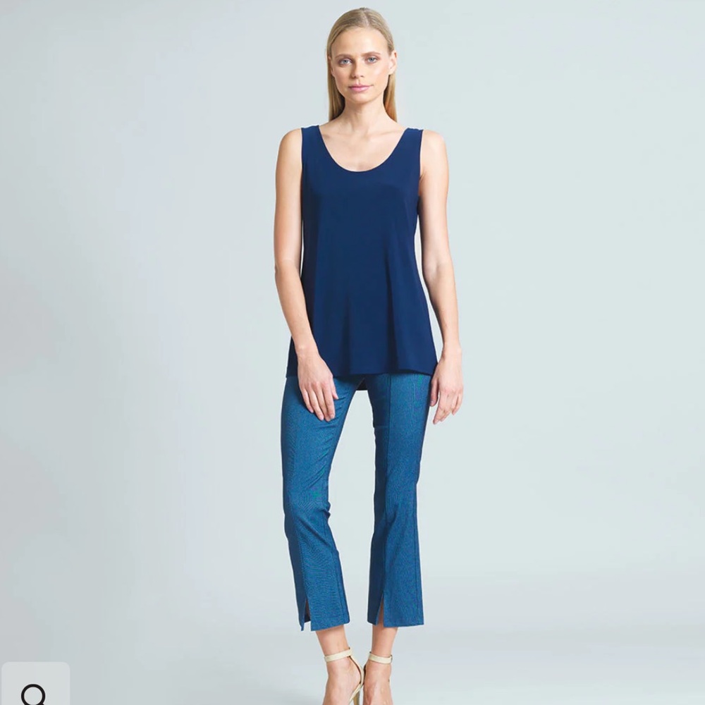 Clara Sunwoo Navy SIGNATURE MID-LENGTH TANK